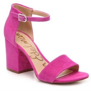 COPY - Sam Edelman Torrence Pink Suede Block Heel…